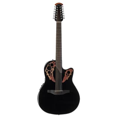 Ovation CE4412-5 Celebrity Elite 12-String Electro-Acoustic Guitar, Black image 3