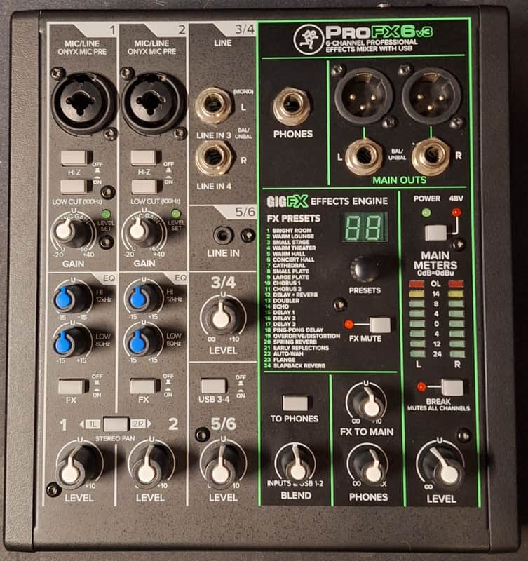 Mackie ProFX6v3 6-Channel Effects Mixer 2020 - Present - Dark Gray image 1