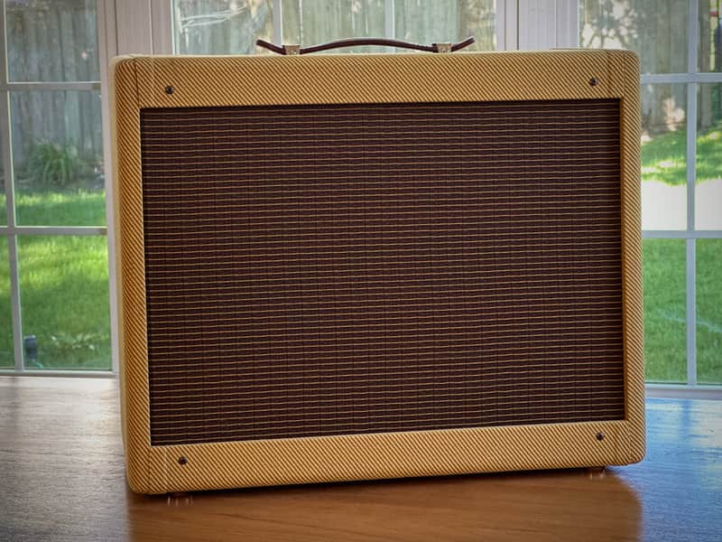 Mojotone FENDER TWEED DELUXE STYLE 1X12 COMBO GUITAR AMP CABINET 2022 with SPEAKER image 1