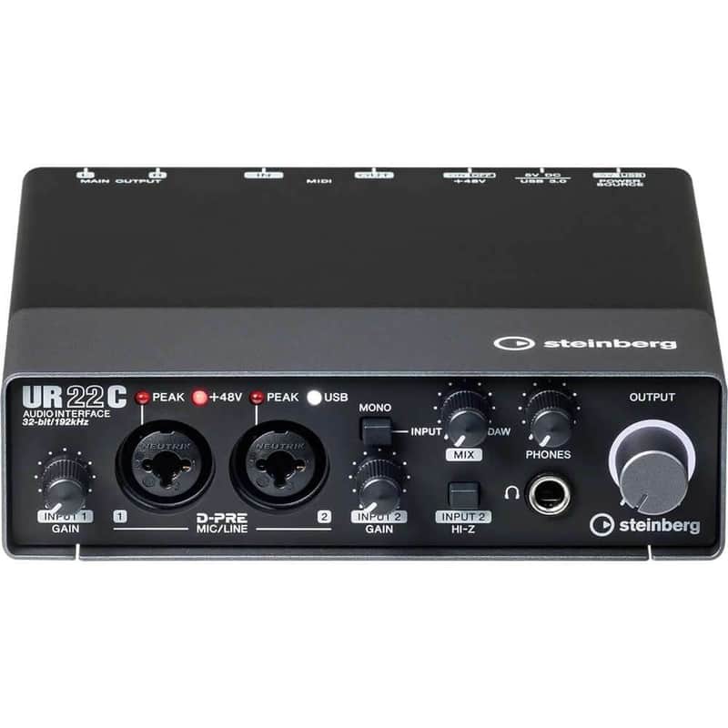 Steinberg UR22C 2-In 2-Out USB-C Audio Interface - 32-bit 192kHz, Cubase AI image 1
