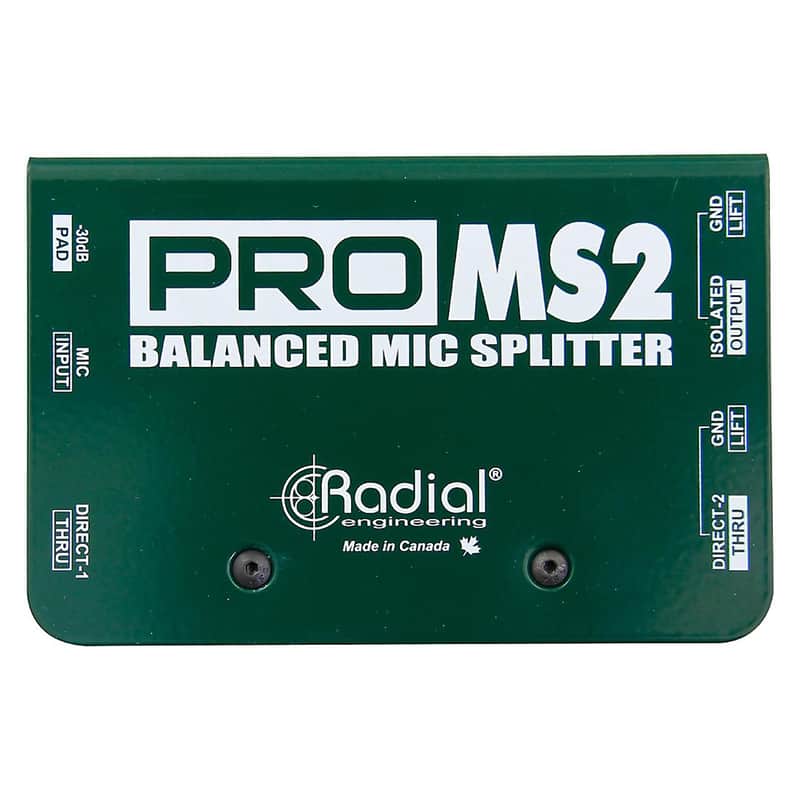 Radial ProMS2 Passive Microphone Spliter with Eclipse ETMS10 Transformer and Switchable Pad on Input image 1