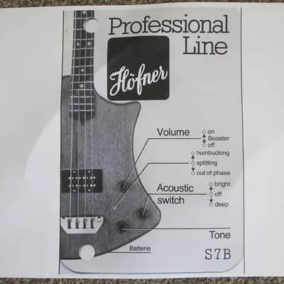 Hofner S7B Razorwood 1970's Germany RARE! image 14