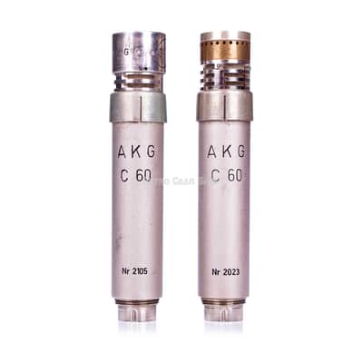 AKG C60 Tube Condenser Microphone Pair with N60A PSU CK28 Capsule AC701 image 1