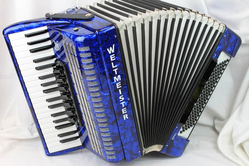 NEW Blue Weltmeister Opal Piano Accordion LMM 37 96 image 1