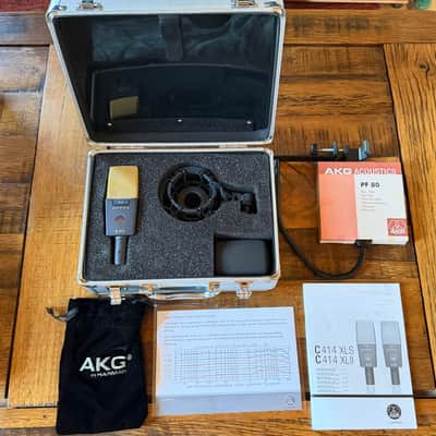 AKG C414 XLII Large Diaphragm Multipattern Condenser Microphone dark slate grey. A+++ image 1