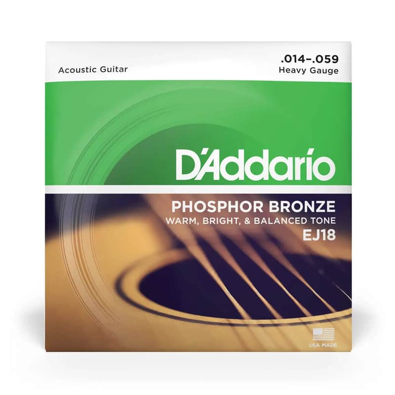 D'Addario #EJ18 - Acoustic Strings, Phosphor Bronze HEAVY, 14-59 image 1