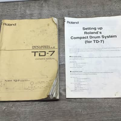 Original Roland TD-7 Owners Manual