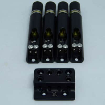 Headless bass bridge 4 strings with individual base for fanned multiscale by Nova Guitar Parts image 2