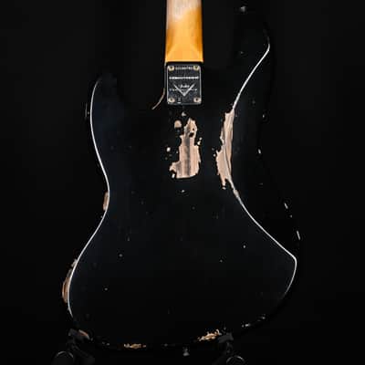 2024 Fender Custom Shop LTD ’64 Jazz Bass Heavy Relic *VIDEO* | Aged Black | Ash Body | Block Inlays image 3
