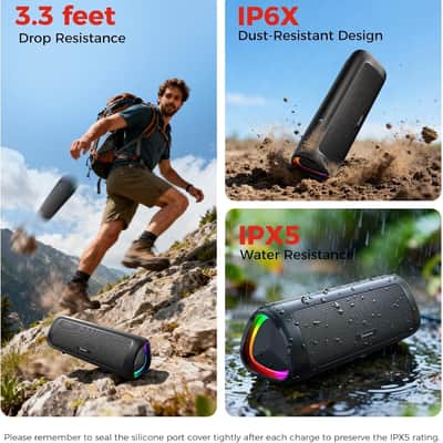 20W Wireless Bluetooth Speaker with HD Audio, IPX5 Water Resistance, Long Battery Life & TWS Connection for Travel, Parties and Outdoor Use image 4