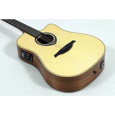 Lag Guitars Tramontane HyVibe THV20DCE Dreadnought Acoustic-Electric Smart Guitar Regular Natural image 3
