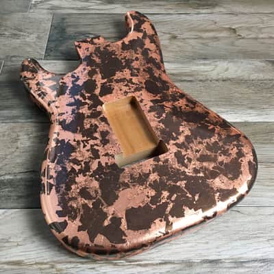 Made to Order - FRANCHIN Mercury guitar body Impressionist METALLIC LEAF (Gold/Silver/Copper/Bronze texture) Basswood Poplar Stratocaster-Strat-S-Style Made in Italy image 13