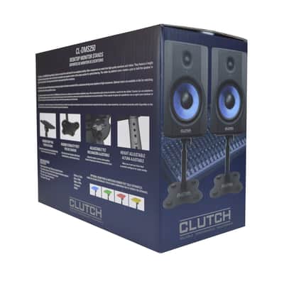 Clutch CL-DMS250 Adjustable Height Desktop Studio Monitor Speaker Stands Pair image 17