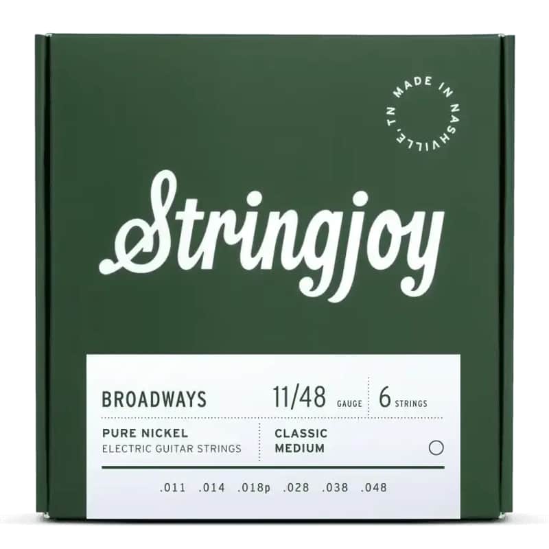 Stringjoy Broadways Classic Medium Gauge (11-48) Pure Nickel Electric Guitar Strings Bild 1