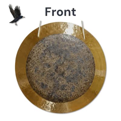 20" (A2+15) Solar Eclipse Gong by Raven Sounds, Handmade Bronze Wind Gong, Free Mallet image 2