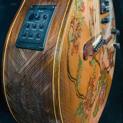 Blueberry Double Neck Acoustic & Electric Guitar -  Handmade with Seymour Duncan Pickups Built to Order in 90 Days image 8