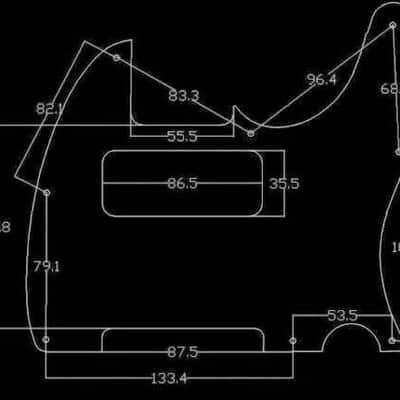Guitar Madness Black Tele P-90 Pickguard 3-ply fits USA & MIM for Telecaster Fender image 2