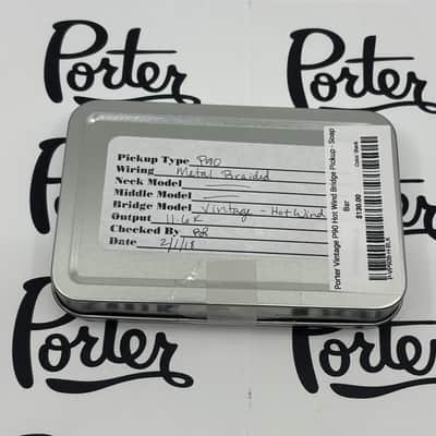 Porter Vintage P90 Hot Wind Bridge Pickup - Soap Bar - Black image 2