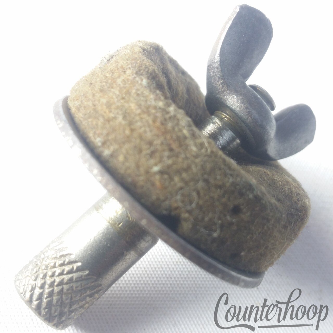 Ludwig Crash/Ride Cymbal Holder Cup Rod Nickel Stand Tube Seat 3/8" Vintage 30s — main photograph