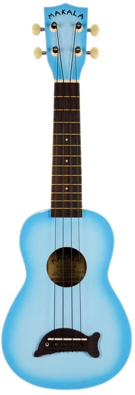 Kala MK-SD-LBBURST Makala Dolphin Soprano Ukulele - Light Blue Burst image 1