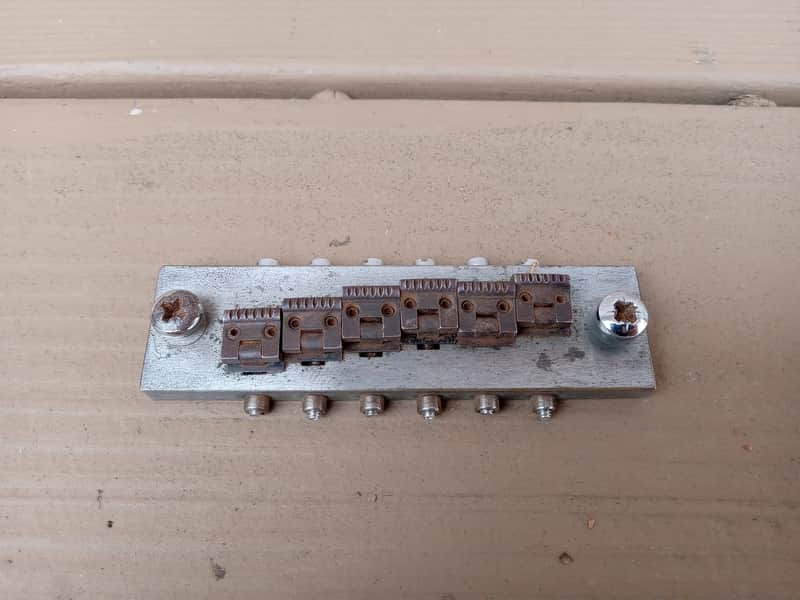 Vintage 1970's Hayman Electric Guitar Bridge w/ Screws! Rare, Original Part! image 1