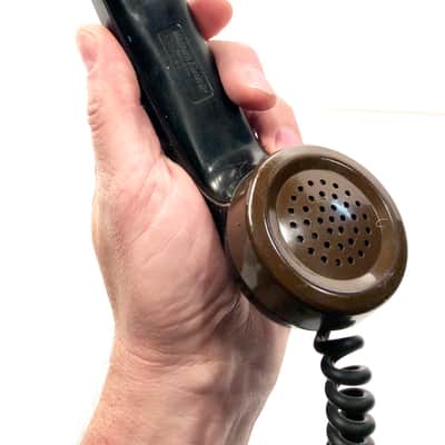 Vintage circuitbent telephone microphone lofi mic stutter effect The Brownie 1960s Black and brown image 5