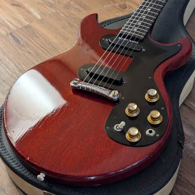 1965 Gibson Melody Maker D Double Pickup Electric Guitar Cherry With Case image 4