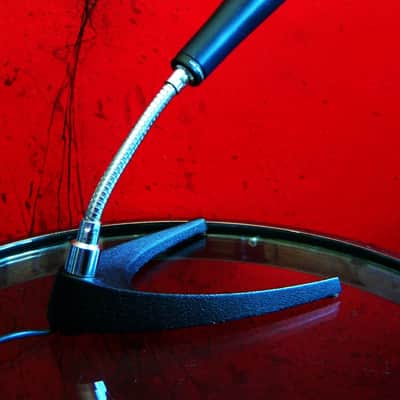 Vintage RARE 1960's RCA SK-30 dynamic microphone dark blue Low Z w Atlas stand & cable image 11
