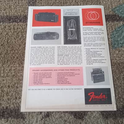Vintage 1965-1966 Fender Fine Electric Instrument Full-Line Catalog! Rare, Original Case Candy, Paperwork! image 7