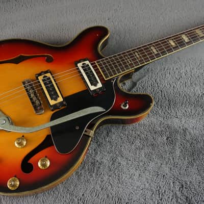 Firstman Semi Hollow Body 1960s rare - Sunburst Japan image 4