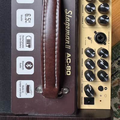 NuX Stageman II AC-80 80-Watt 1x6.5" Acoustic Guitar Combo 2021 - Present - Brown image 2