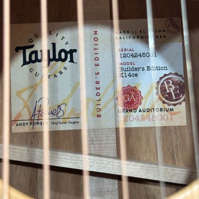 Taylor Builder’s Edition K14ce 2025 Hawaiian Koa Grand Auditorium Acoustic-Electric – USA Made – Excellent image 22