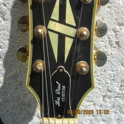 Orville LPC-75 Les Paul Custom Guitar, Japan, White, Gig Bag image 3