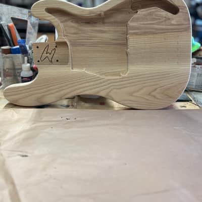 Madlad Instruments Ash Vertebrae Saver 9001 Precision Bass PBass Style Body (custom made with pride in north Texas) - Unfinished image 5