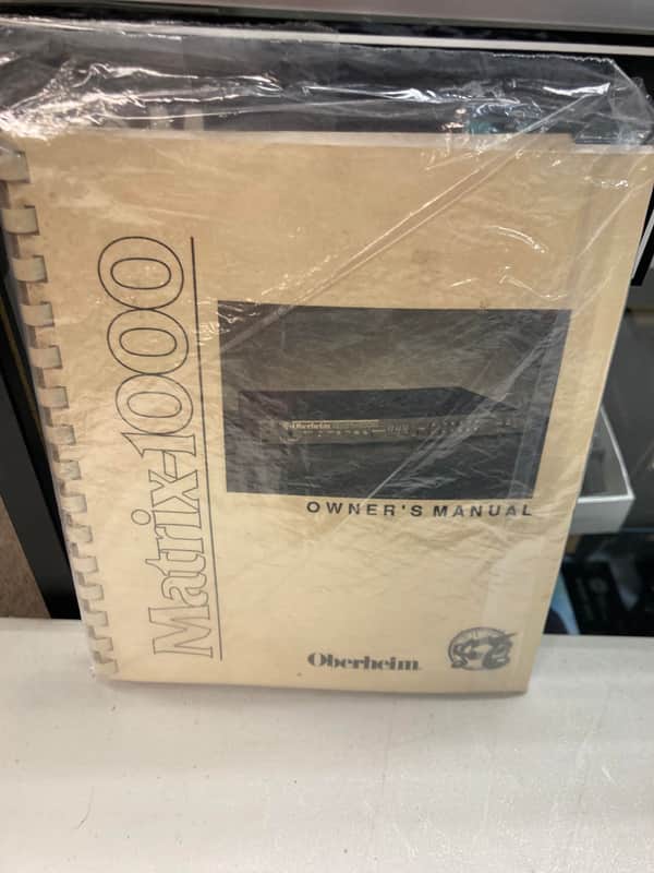 OBERHEIM MATRIX-1000 OWNERS MANUAL Synthesizer Module book (free Shipping) image 1