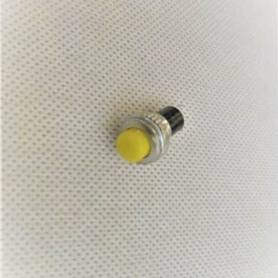 Guitar Momentary Kill Switch Yellow Momentary Push Button 10MM Flush Mount 4.1mm with 14" 22Ga wire image 2