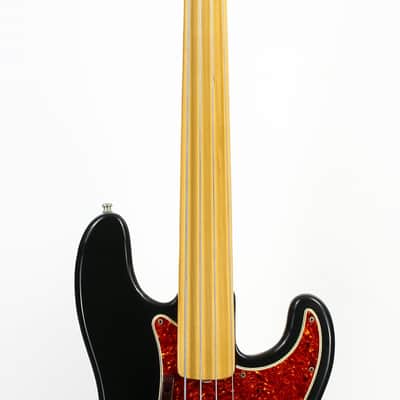 1976 Fender Precision Bass Fretless Maple Neck | Black Finish, Original Case image 7