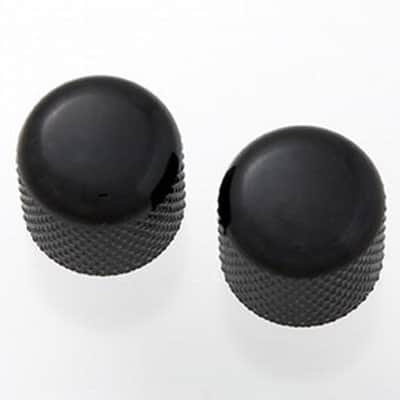 Genuine Gotoh Dome Knobs (2) For USA Split Shaft Pots - BLACK