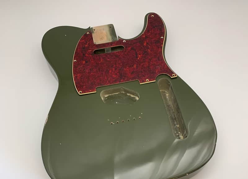 BloomDoom 4 Ply Aged Red Tortoise Relic T-Style Pickguard image 1