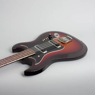 Hagstrom  H-8 8-String Bass Solid Body Electric Bass Guitar (1968), ser. #748005, black hard shell case. image 7