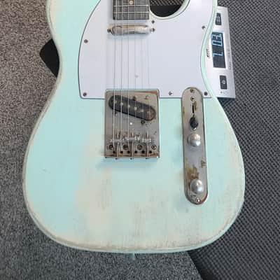 Partscaster Telecaster Relic AWESOME GUITAR! 2020s - Blue Nitro Shellac image 13