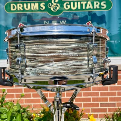 1960s Ludwig 5x14 Pioneer Snare Drum Oyster Blue Pearl image 6