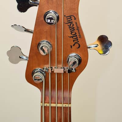 Sadowsky MetroExpress Modern 5-String Bass Guitar, Maple Fingerboard, Silver Metallic w/ Bag image 9