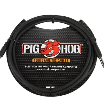 2 Pack Pig Hog PTRS06 Balanced Stereo Instrument Cable 6FT 1/4" TRS - 1/4" Plug 8mm image 2