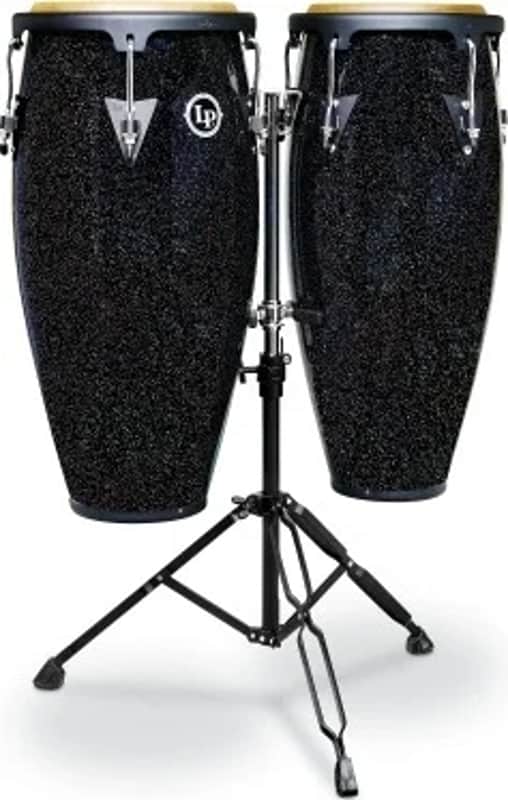 Lp Aspire 10-inch And 11-inch Santana Black Magic Conga Set With Double Stand image 1