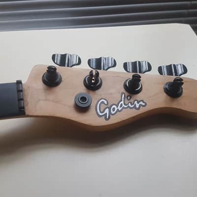 80's GODIN EBONY FRETLESS BASS NECK made in CANADA image 3