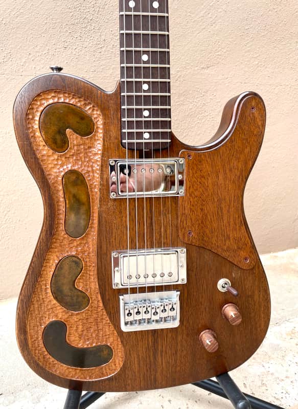 T-style 2017 - Handmade, original solid body black walnut wood image 1