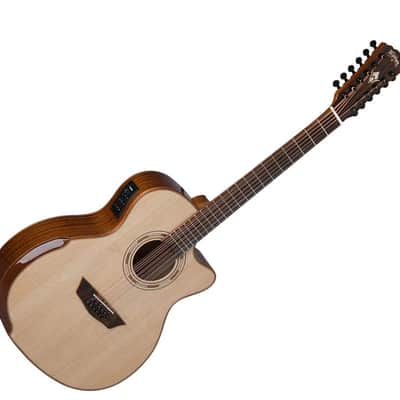 Washburn WCG15SCE12 Comfort Series Solid Spruce Top Mahogany 12-String Acoustic-Electric Guitar image 2
