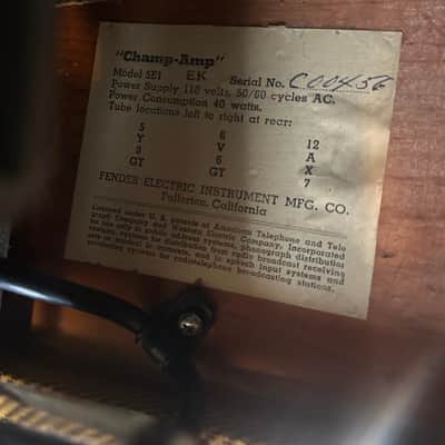 1955 Fender Tweed Champ 5E1 (changed transformer) image 6