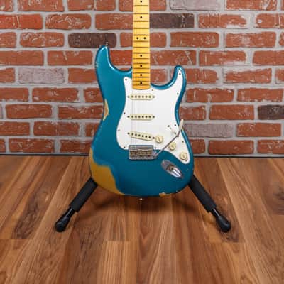 Fender Custom Shop 2017 Limited NAMM 64 Stratocaster Relic 2017 Ocean Turquoise Over Gold w/OHSC image 4